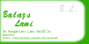 balazs lami business card